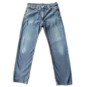 Levi’s 505 Straight Leg Denim 36x32 Medium Wash Classic Y2K Dadcore Jeans